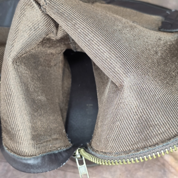 Madden Girl Riding Boots Legacie Buckle Rear Zip Chocolate Brown 9.5 - Picture 9 of 15